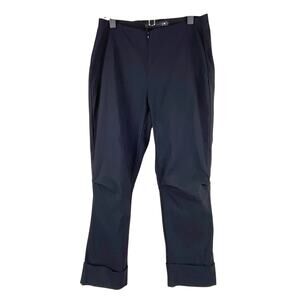 Porto Black Cropped Pants Size L Art To Wear Stretch Minimalist